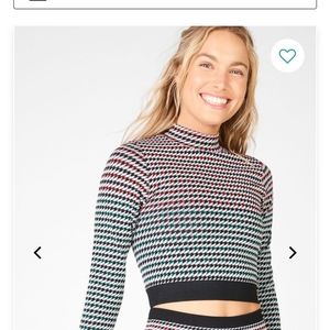 Fabletics houndstooth size L long sleeve
